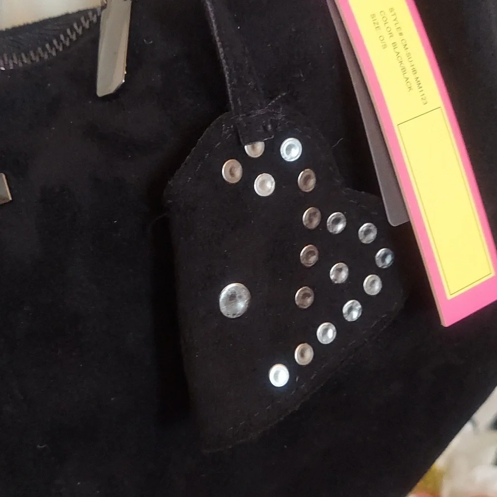 Catherine Malandrino Black Shoulder Bag with Stud Accents - Picture 5 of 8